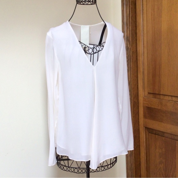 Heather silk top, ivory, petite - Picture 2 of 7